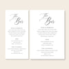 Marais Bar Menu Sign Template