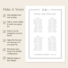 Mayfair 4-Table Long Tables Wedding Seating Chart Template