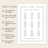Mayfair 9-Table Wedding Seating Chart Template