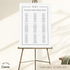 Mayfair 9-Table Wedding Seating Chart Template