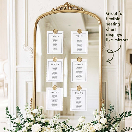 Mayfair Wedding Seating Chart Cards Template
