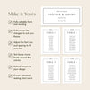 Mayfair Wedding Seating Chart Cards Template