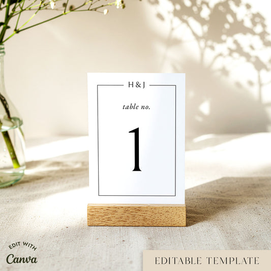 Mayfair Table Numbers Template