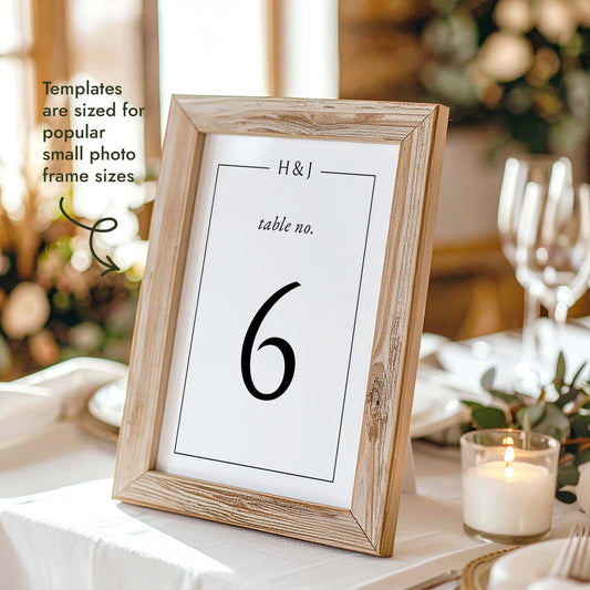 Mayfair Table Numbers Template