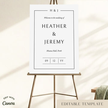 Mayfair Wedding Welcome Sign Template