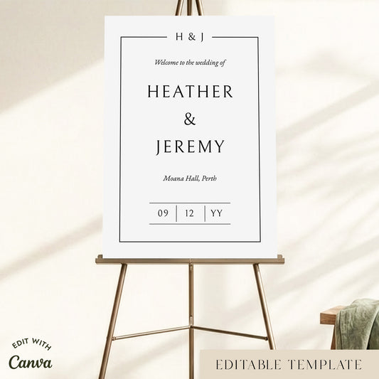 Mayfair Wedding Welcome Sign Template