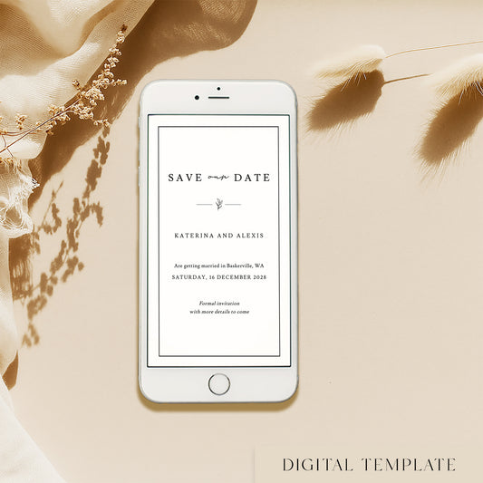 Melrose Digital Save The Date Template