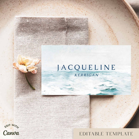 Ocean Place Cards Template