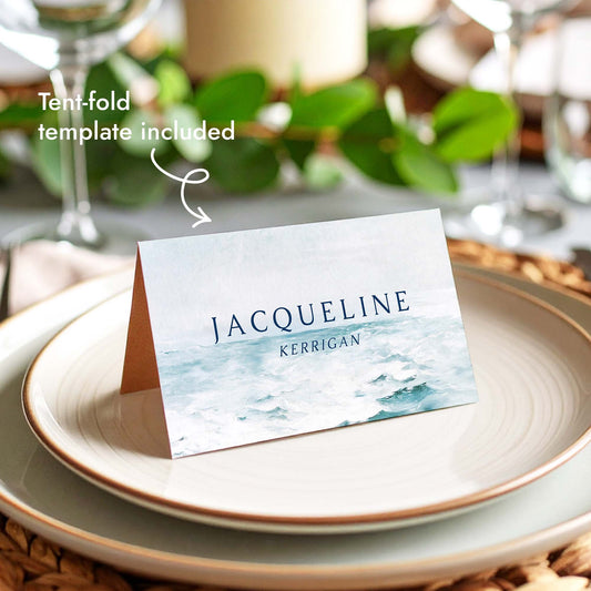 Ocean Place Cards Template