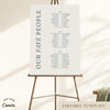 Palais 3-Long Tables Wedding Seating Chart Template
