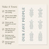 Palais 6-Table Wedding Seating Chart Template