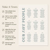 Palais 9-Table Wedding Seating Chart Template