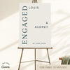 Palais Engagement Party Welcome Sign Template