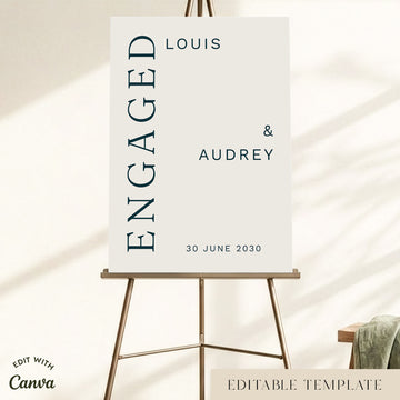 Palais Engagement Party Welcome Sign Template