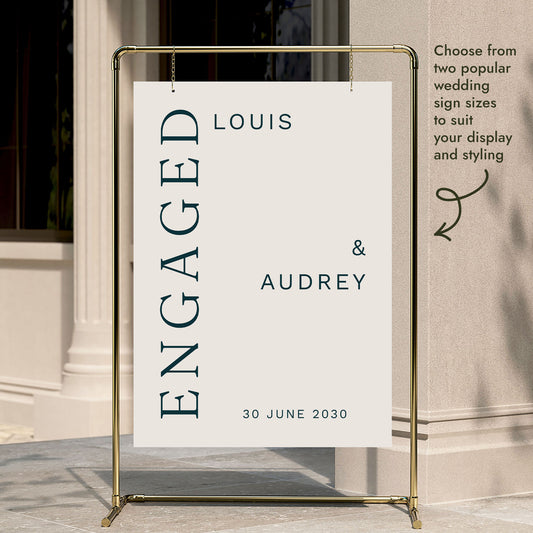 Palais Engagement Party Welcome Sign Template