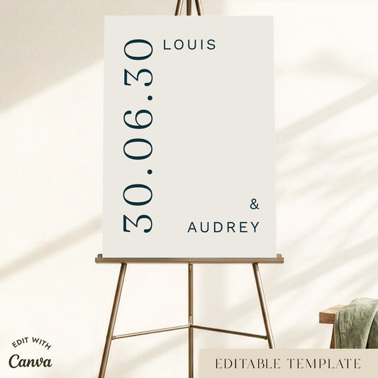 Palais Wedding Welcome Sign Template