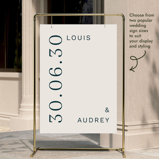 Palais Wedding Welcome Sign Template