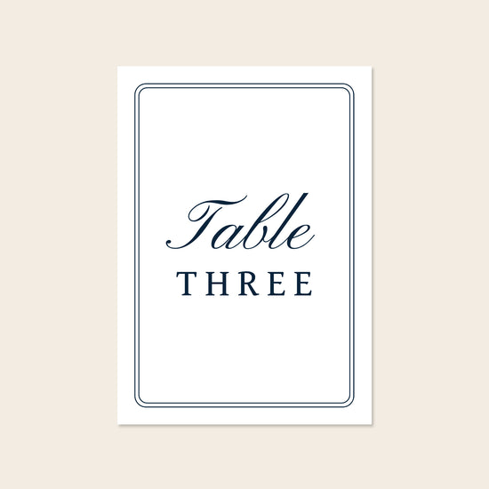 Old money wedding table number template design on a beige background.