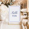Parlour Table Numbers Template