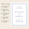 Parlour Wedding Welcome Sign Template