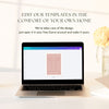 Renard 3-Long Tables Wedding Seating Chart Template