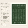 Renard 10-Table Wedding Seating Chart Template (US)