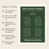Renard 4-Table Long Tables Wedding Seating Chart Template (US)