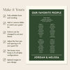Renard 4-Table Wedding Seating Chart Template (US)