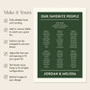 Renard 6-Table Wedding Seating Chart Template (US)