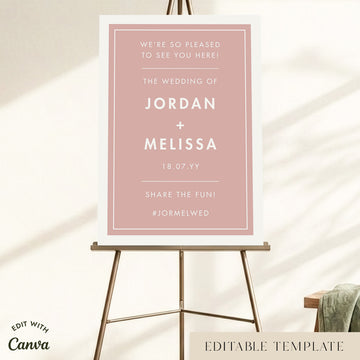 Renard Wedding Welcome Sign Template
