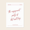 Engagement party welcome sign template design on a beige background.