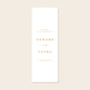 Vertical white fabric sign template on a beige background.
