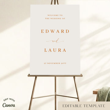 Saba Wedding Welcome Sign Template