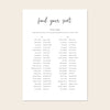 Salt 2-Table Long Tables Wedding Seating Chart Template
