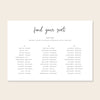 Salt 3-Table Long Tables Wedding Seating Chart Template (Landscape)
