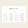 Salt 4-Table Long Tables Wedding Seating Chart Template (Landscape)