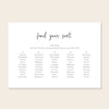 Salt 5-Table Wedding Seating Chart Template (Landscape)