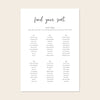 Salt 6-Table Wedding Seating Chart Template
