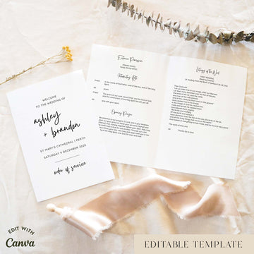 Salt 16-Page Catholic Wedding Program Template