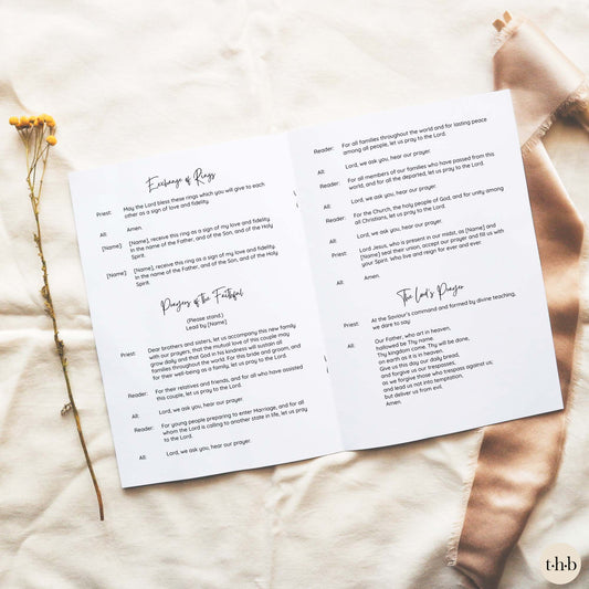 Salt 16-Page Catholic Wedding Program Template