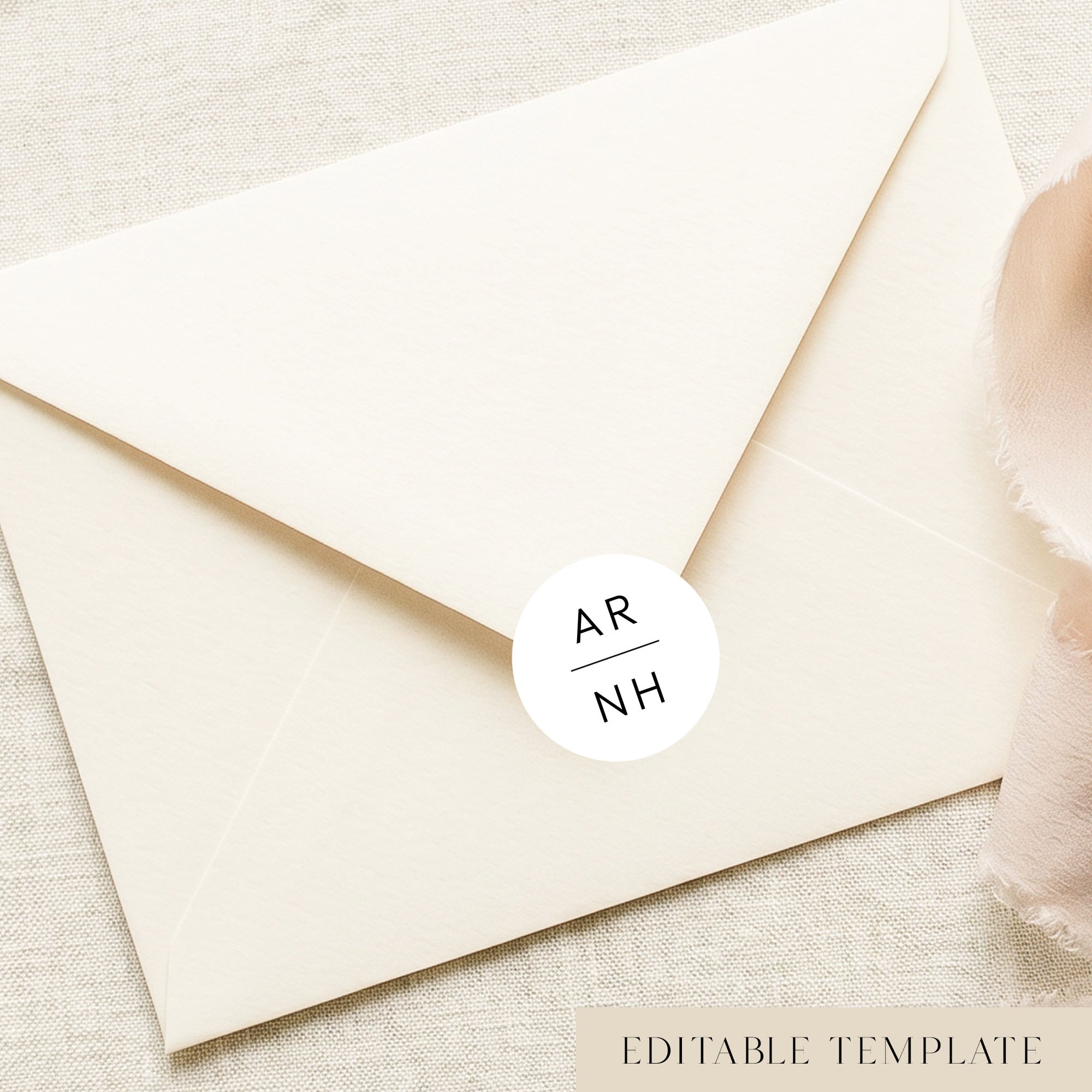 Envelope Sticker Seal Slate Editable Envelope Sticker Seal Template – The Hello Bureau