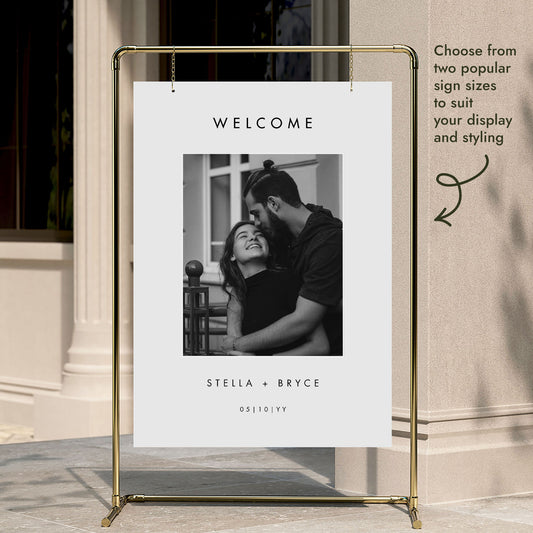 Slate Wedding Welcome Sign Template