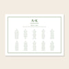 Solace 10-Table Wedding Seating Chart Template (Landscape)