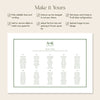 Solace 10-Table Wedding Seating Chart Template