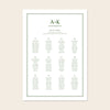 Solace 12-Table Wedding Seating Chart Template