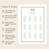 Solace 12-Table Wedding Seating Chart Template