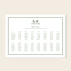 Solace 16-Table Wedding Seating Chart Template (Landscape)