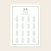 Solace 16-Table Wedding Seating Chart Template