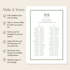 Solace 2-Long Tables Wedding Seating Chart Template
