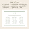 Solace 3-Long Tables Wedding Seating Chart Template